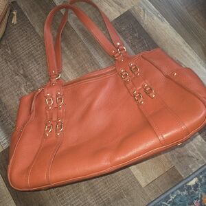 Cole Haan Orange Leather Shoulder Bag